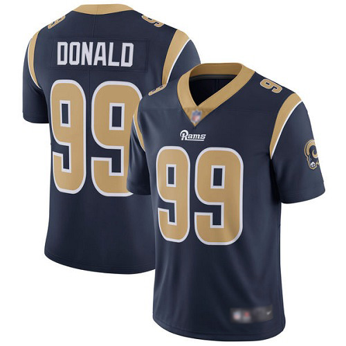 Los Angeles Rams Limited Navy Blue Men Aaron Donald Home Jersey NFL Football #99 Vapor Untouchable